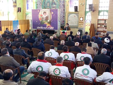 اجتماع بزرگ تا پای جان برای ایران «لبیک یا خامنه‌ای» در نطنز برگزار شد+عکس