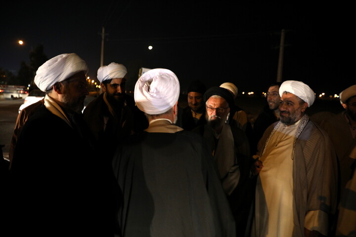 تصاویر/استقبال و دیدار آیت الله اعرافی در استان سمنان با امام جمعه و استاندار