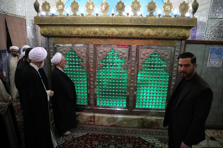 تصاویر/ادای احترام به مقام شامخ شهدا و آستان مقدس یحیی بن موسی الکاظم (ع) سمنان