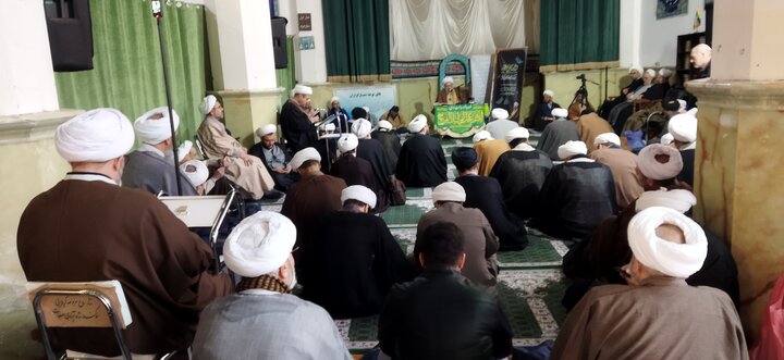 تصاویر/ اجتماع بزرگ مبلغان به مناسبت قیام ۱۹ دی در آستان مقدس امامزادگان عینعلی و زینعلی(ع)