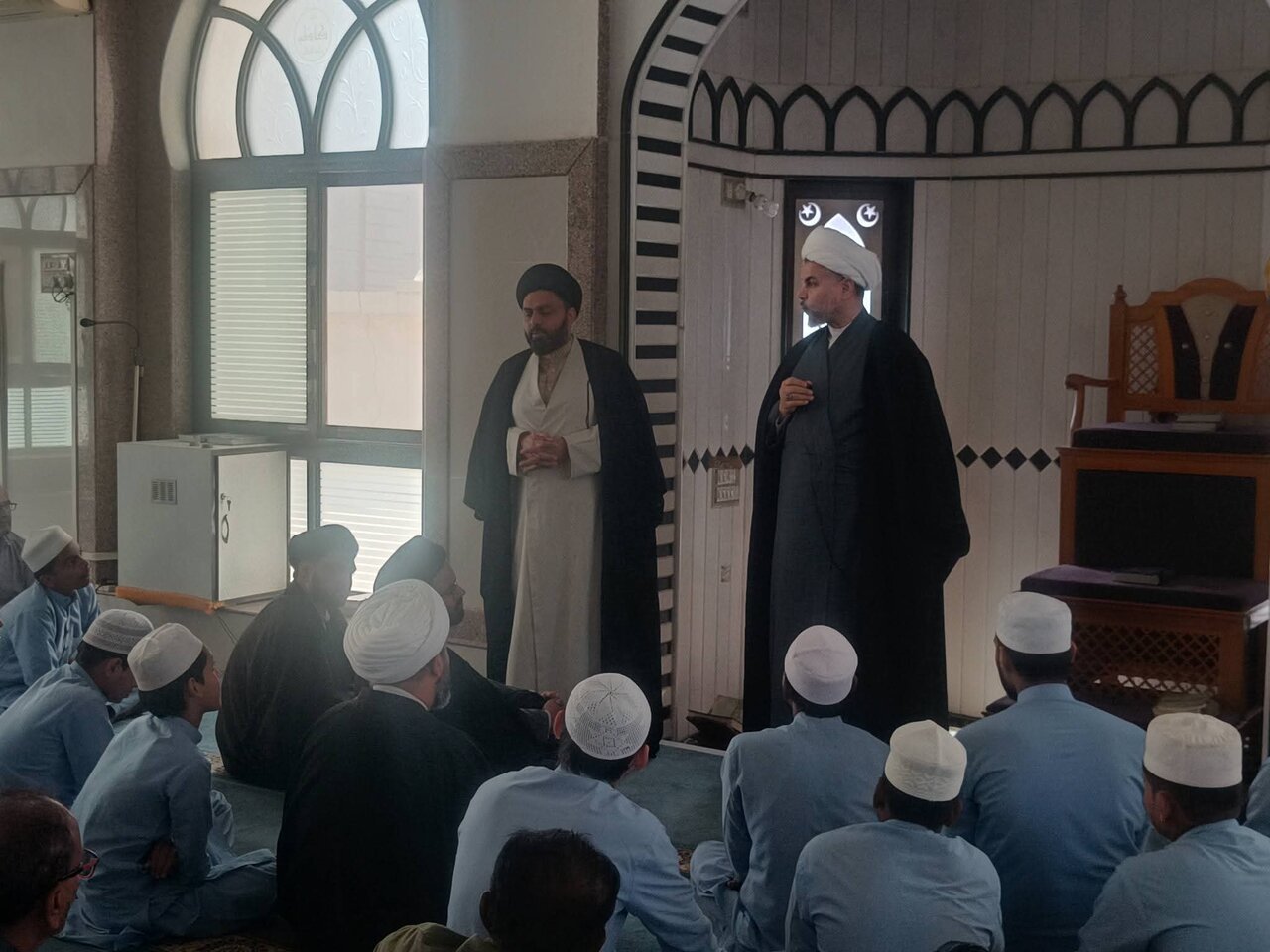 نجف اشرف سے عتبۂ علویہ کے وفد کا حوزۂ علمیہ امام حسن عسکریؑ کانودر دورہ