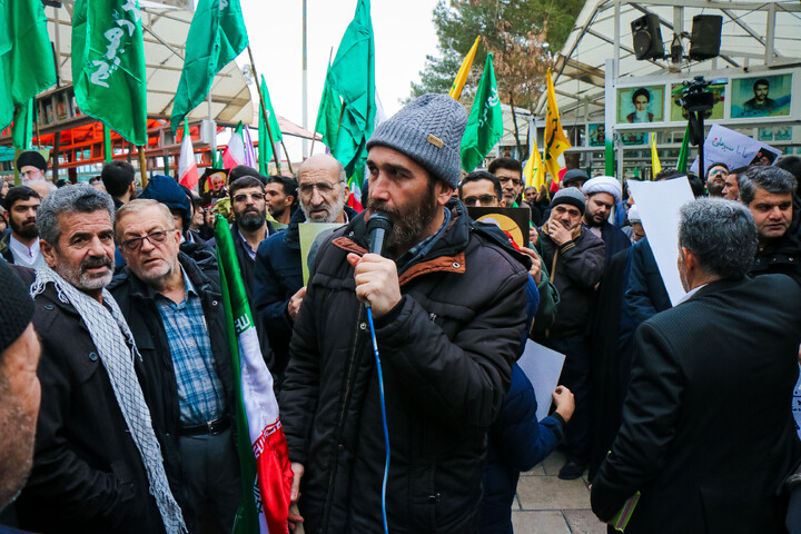 تصاویر/ تجمع مدافعان حرم در حمایت از جمهوری اسلامی ایران