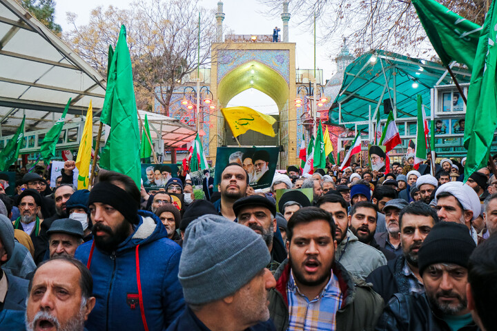 تصاویر/ تجمع مدافعان حرم در حمایت از جمهوری اسلامی ایران