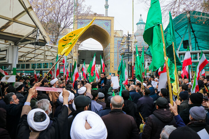 تصاویر/ تجمع مدافعان حرم در حمایت از جمهوری اسلامی ایران