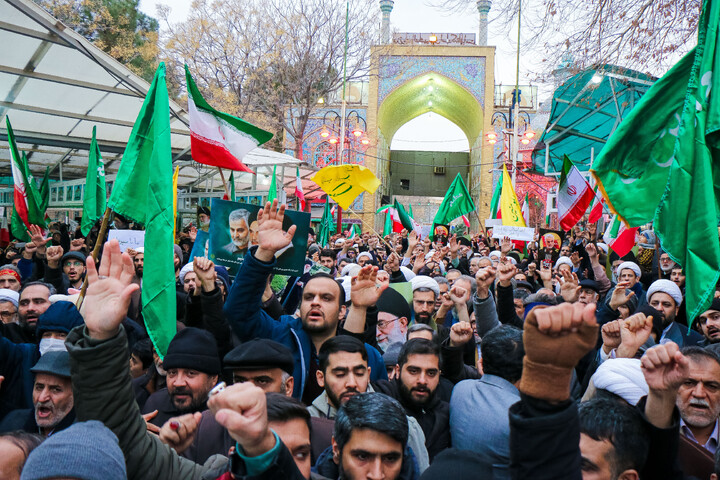 تصاویر/ تجمع مدافعان حرم در حمایت از جمهوری اسلامی ایران