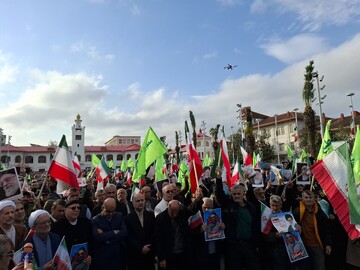 تصاویر/ تجمع مدافعان ایران شهر رشت