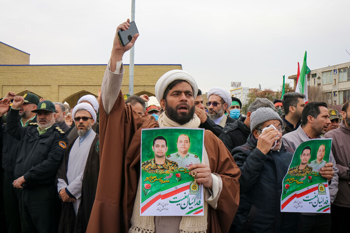 تشییع پیکر شهدای مدافع  امنیت در قم