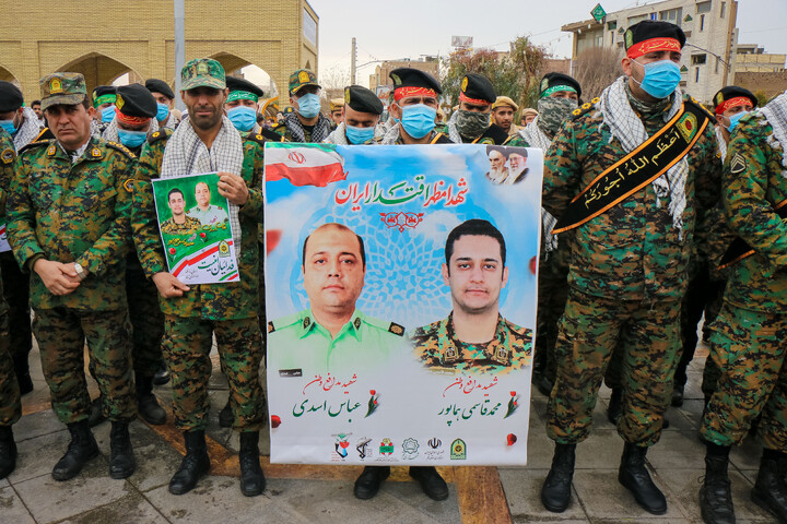 تشییع پیکر شهدای مدافع  امنیت در قم