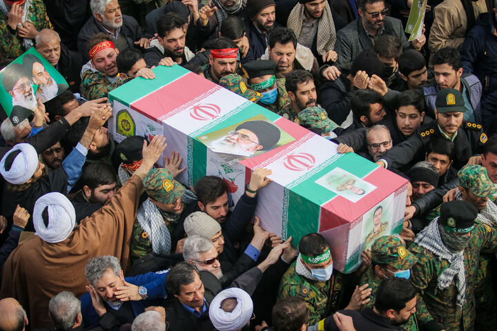 تشییع پیکر شهدای مدافع  امنیت در قم