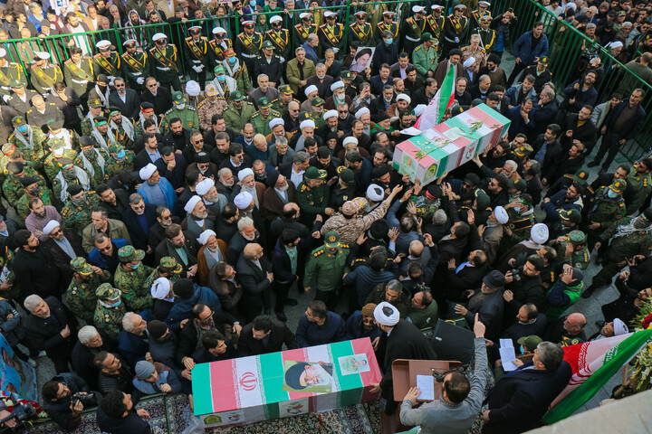 تشییع پیکر شهدای مدافع  امنیت در قم