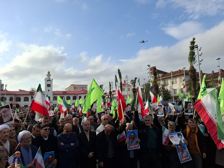 تصاویر/ تجمع مدافعان ایران شهر رشت