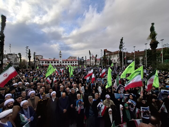 تصاویر/ تجمع مدافعان ایران شهر رشت