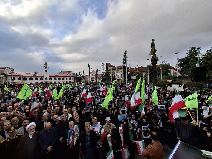 تصاویر/ تجمع مدافعان ایران شهر رشت