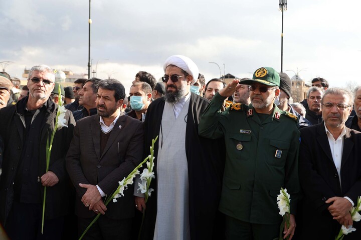 تشییع شهید مدافع امنیت همدان