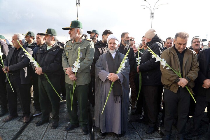 تشییع شهید مدافع امنیت همدان