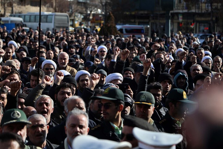 تشییع شهید مدافع امنیت همدان