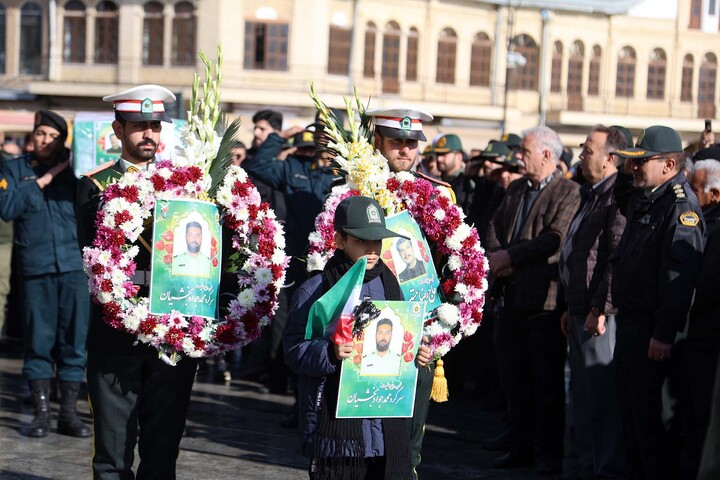 تشییع شهید مدافع امنیت همدان