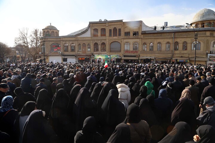 تشییع شهید مدافع امنیت همدان