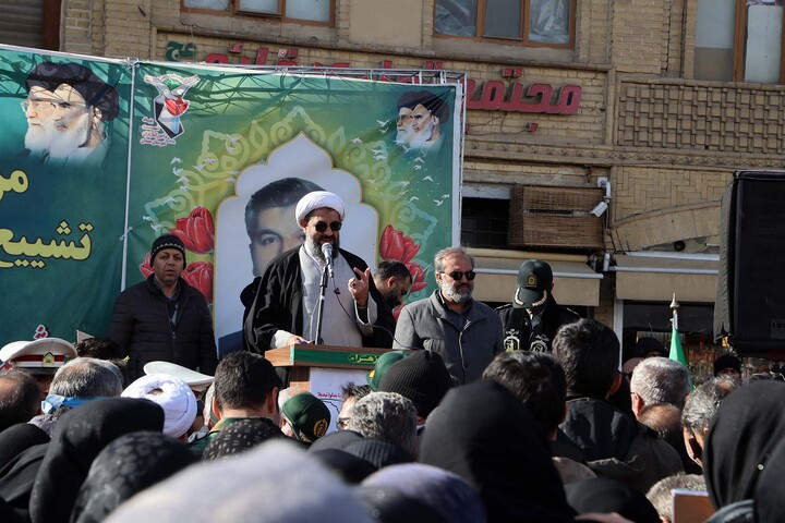 تشییع شهید مدافع امنیت همدان