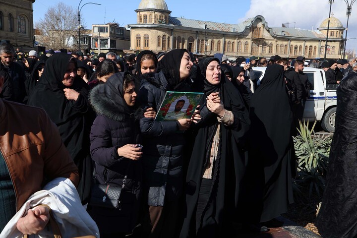 تشییع شهید مدافع امنیت همدان