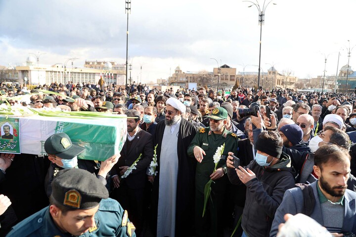 تشییع شهید مدافع امنیت همدان