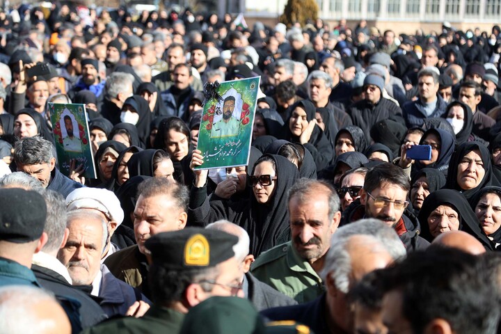 تشییع شهید مدافع امنیت همدان