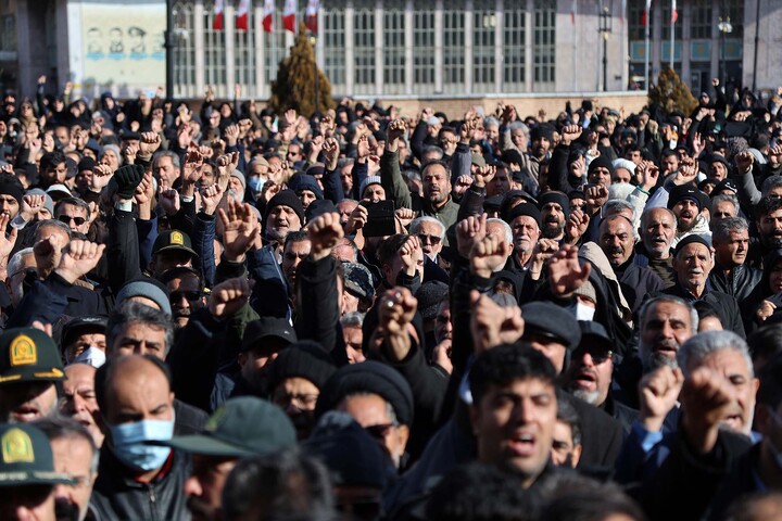 تشییع شهید مدافع امنیت همدان