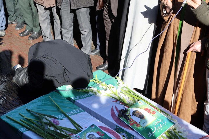 تشییع شهید مدافع امنیت همدان