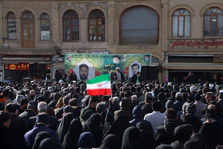 تشییع شهید مدافع امنیت همدان