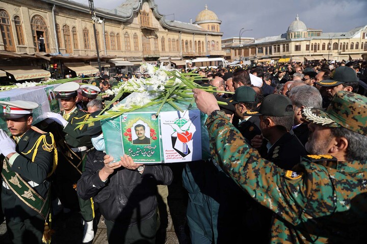 تشییع شهید مدافع امنیت همدان