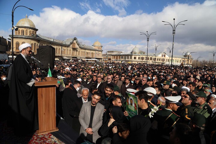 تشییع شهید مدافع امنیت همدان