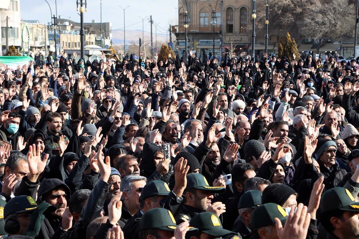 تشییع شهید مدافع امنیت همدان