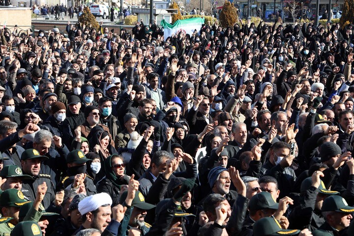 تشییع شهید مدافع امنیت همدان