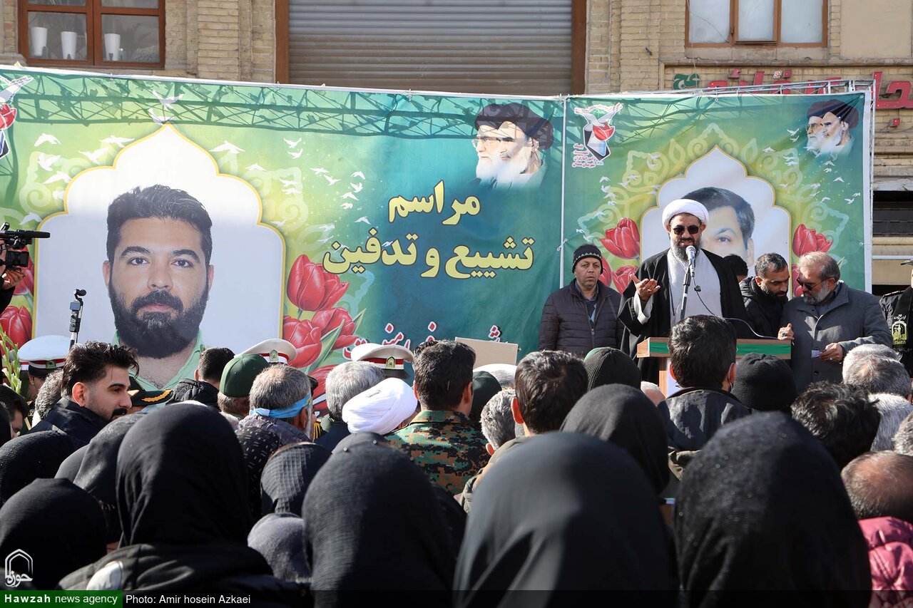 تشییع شهید مدافع امنیت همدان