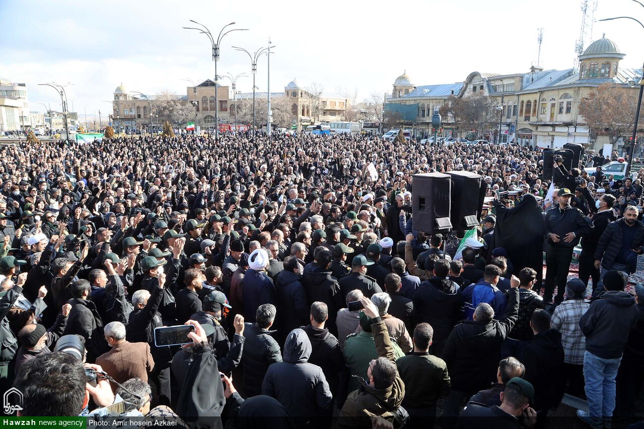 تشییع شهید مدافع امنیت همدان