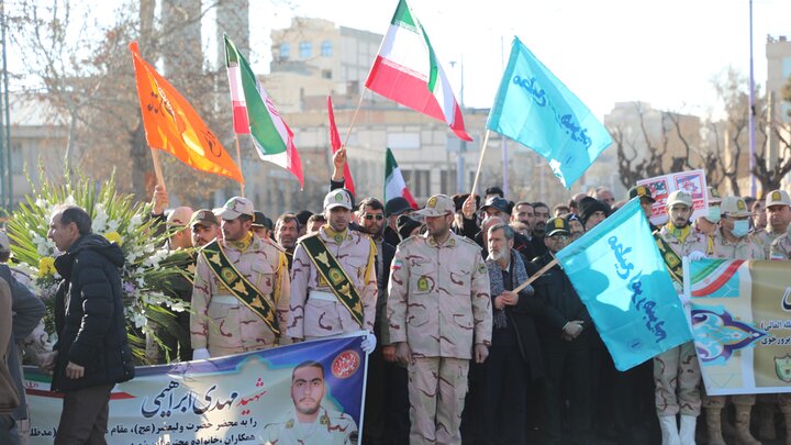 تصاویر/ تشییع پیکر مطهر شهید مدافع امنیت «مهدی ابراهیمی» در خوی