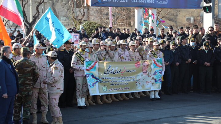 تصاویر/ تشییع پیکر مطهر شهید مدافع امنیت «مهدی ابراهیمی» در خوی
