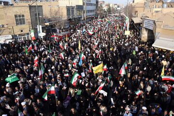 راهپیمایی باشکوه مردم قم علیه تروریسم صهیونی آمریکایی