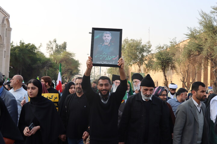 خروش مردم ولایتمدار اهواز علیه اغتشاشگران