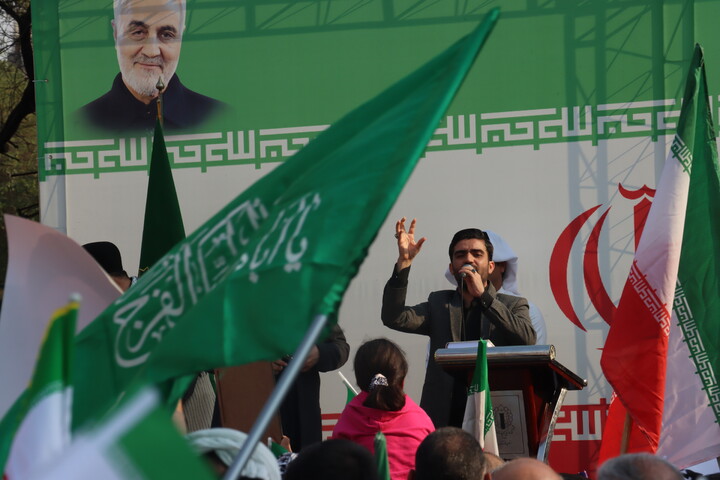 خروش مردم ولایتمدار اهواز علیه اغتشاشگران