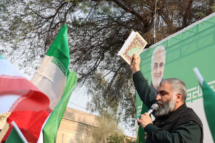 خروش مردم ولایتمدار اهواز علیه اغتشاشگران