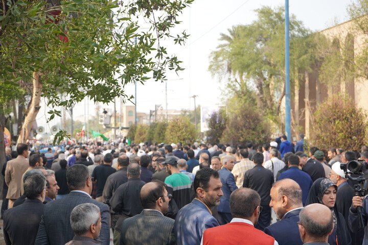 خروش مردم ولایتمدار اهواز علیه اغتشاشگران