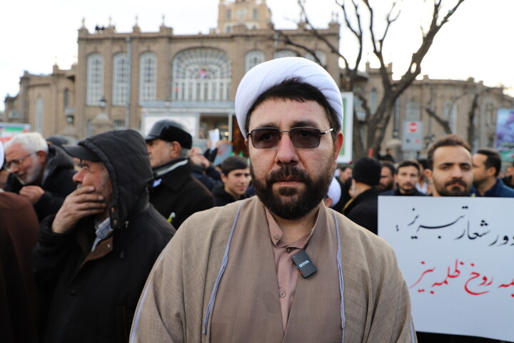 تصاویر/ خروش مردم تبریز در حمایت از جمهوری اسلامی ایران