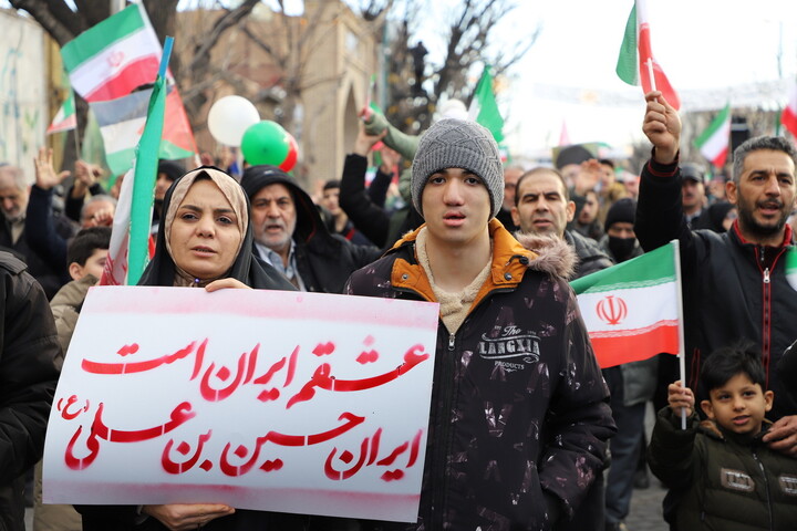 تصاویر/ خروش مردم تبریز در حمایت از جمهوری اسلامی ایران