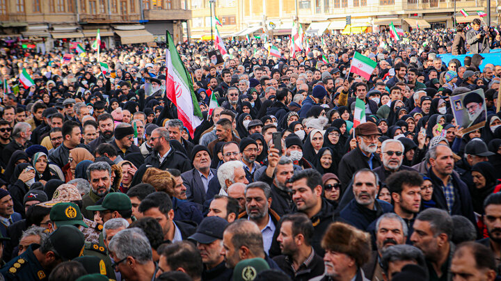 تصاویر/اتحاد مردم همدان استان همدان در برابر اغتشاشات تروریستی صهیونی