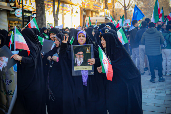 تصاویر/اتحاد مردم همدان استان همدان در برابر اغتشاشات تروریستی صهیونی