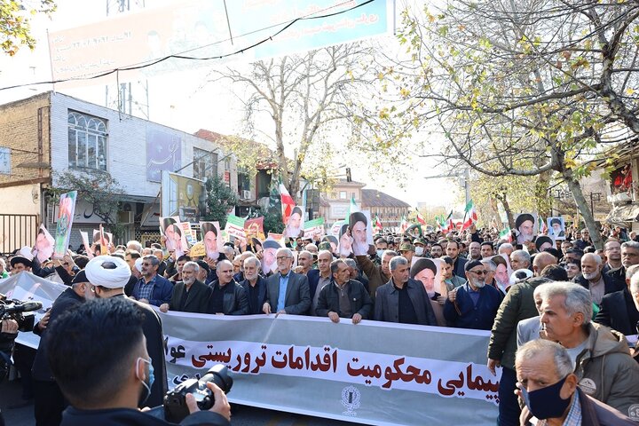 خروش مردم مرکز مازندران در راهپیمایی 22  دی