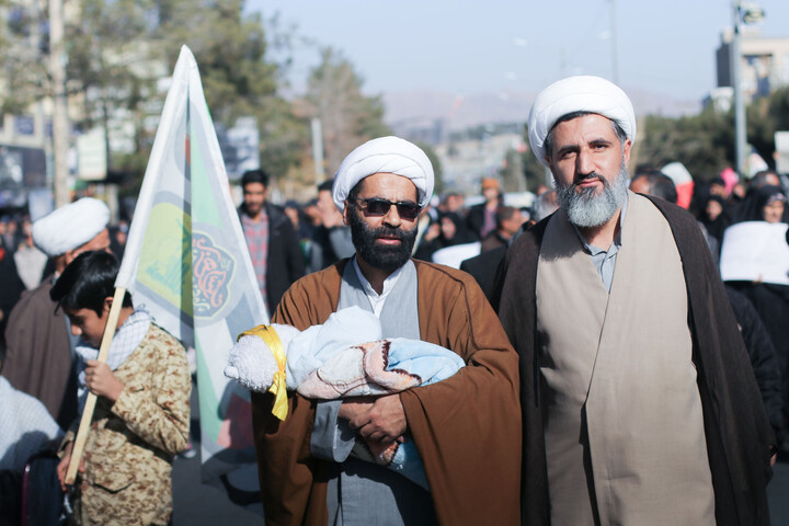 تصاویر/راهپیمایی باشکوه مردم بیرجند علیه تروریسم صهیونی آمریکایی