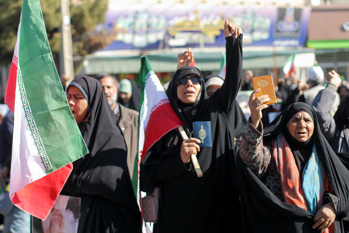 تصاویر/راهپیمایی باشکوه مردم بیرجند علیه تروریسم صهیونی آمریکایی