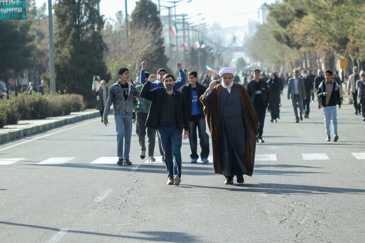 تصاویر/راهپیمایی باشکوه مردم بیرجند علیه تروریسم صهیونی آمریکایی